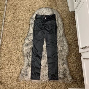 Faux leather pants